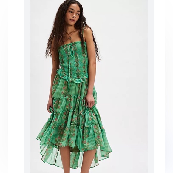 Alejandra Midi Dress
NWOT
Free People
Color: Green Combo - Picture 4 of 11